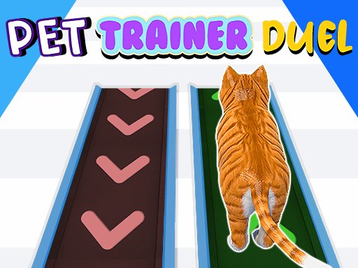 Pet Trainer Duel — cats training on colorful platforms