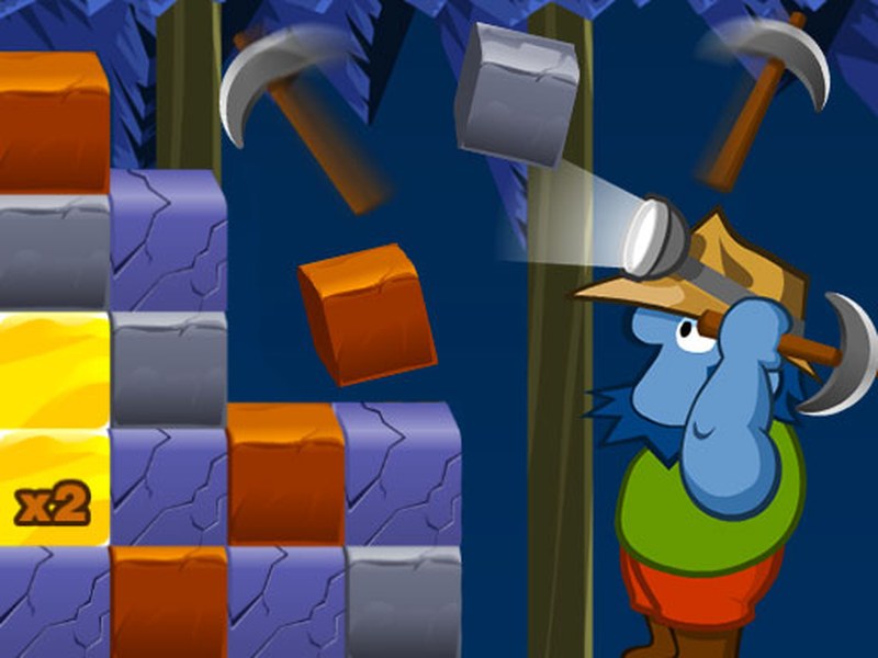 Gold Strike — exciting screenshot of the gold mining puzzle game
