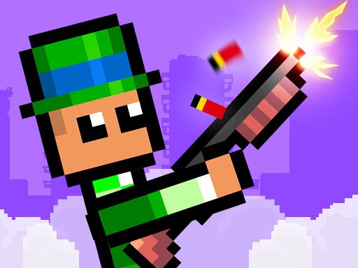 Exciting duel in Pixel Smash with colorful pixel characters battling