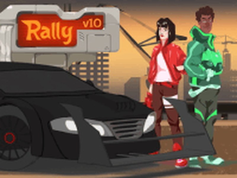Rally V10 — colorful screenshot of the fun math game