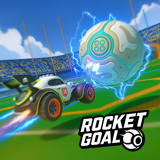 Exciting scene of RocketGoal with colorful graphics and action