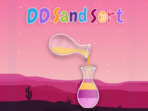 Colorful sand sorting game with vibrant glasses and flowers