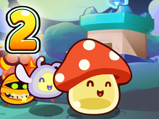Exciting scene from Slime Rush TD 2 with colorful towers and slimy monsters