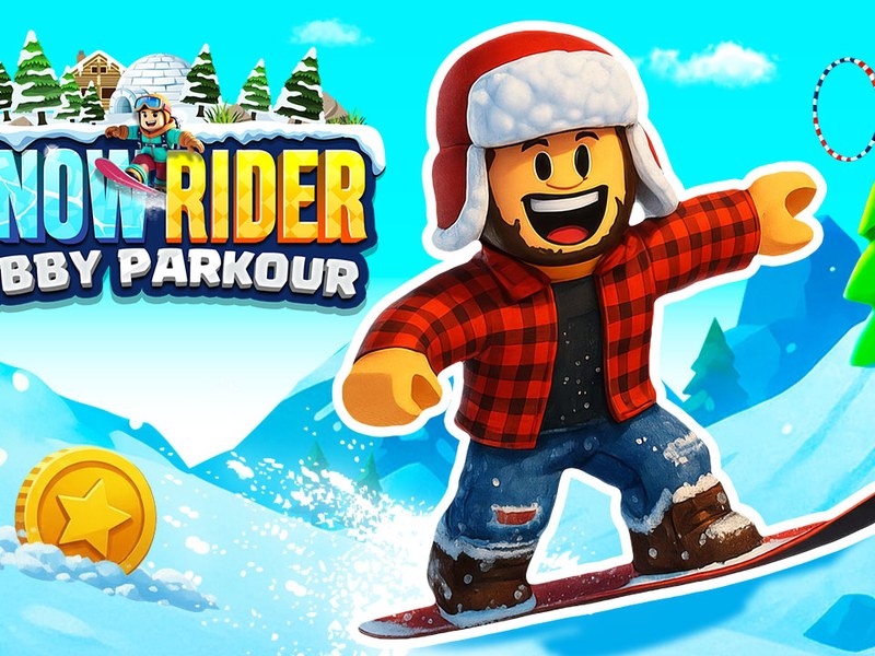 Exciting scene of a snowboarder navigating obstacles in a snowy landscape