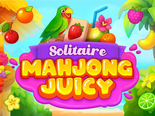 Colorful tropical fruits like strawberries and bananas on the game board