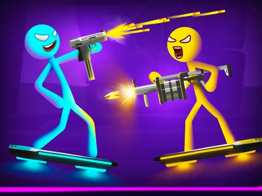 Exciting scene from Stick Duel Battle with stick figures fighting