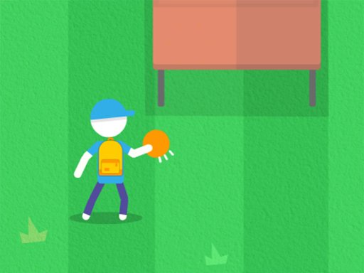 Exciting scene of Stickman Tennis with stickman hitting a ball