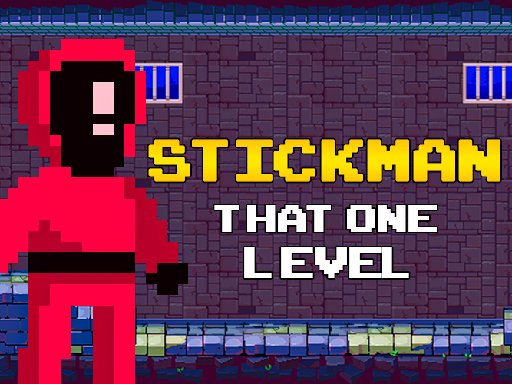 Stickman That One Level — colorful scene with a stickman escaping hazards