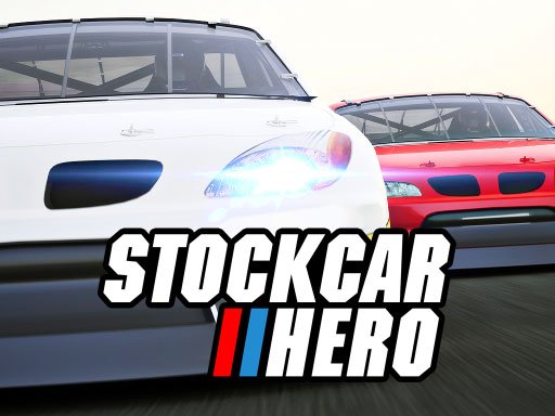 Exciting race scene in Stock Car Hero with cars speeding on a track