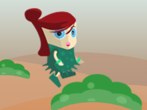Tough Girl game screenshot featuring a brave girl overcoming obstacles