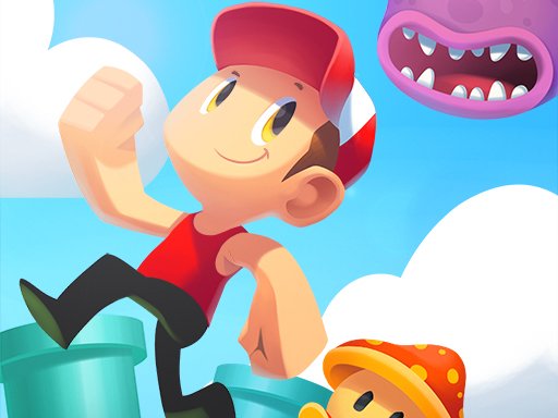 Super Oscar jumping through colorful platforms in a vibrant world