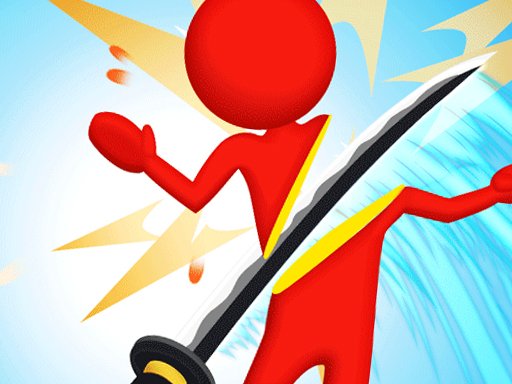 Exciting action scene from Sword Master 3D with stickman warriors