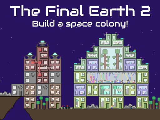 A vibrant scene of a futuristic city in The Final Earth 2