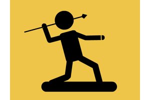 The Spear Stickman throwing spears in a fun action scene