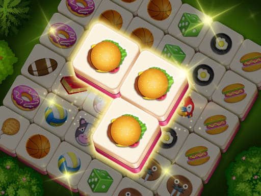 Colorful tiles being matched in the fun Tile Matching game