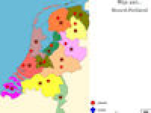 Interactive game showing a colorful map of the Netherlands with provinces