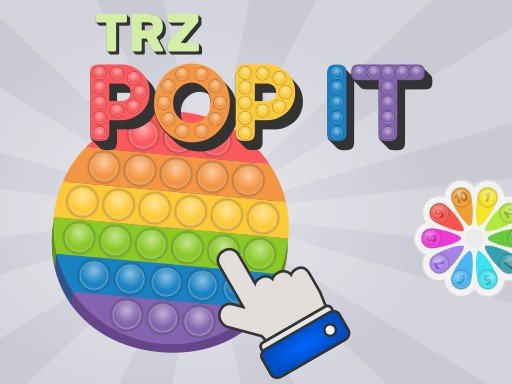 Colorful screenshot of TRZ Pop It with popping bubbles
