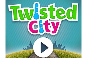 Twisted City — colorful pipes and puzzle pieces in action