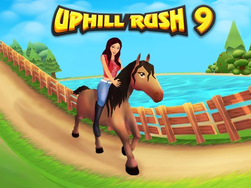 Uphill Rush 9 — colorful scene with cute horses and unicorns racing