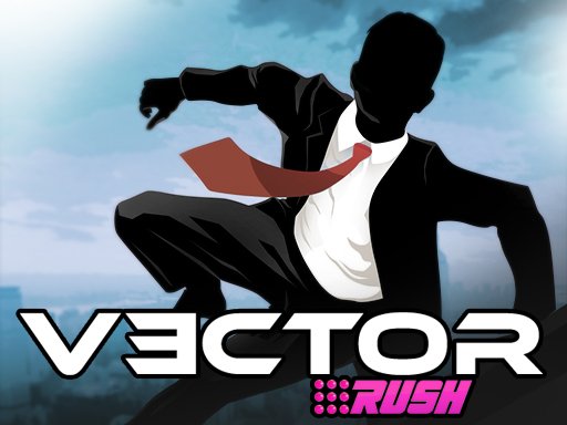 Vector Rush gameplay featuring a character escaping a collapsing city
