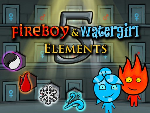 Fireboy and Watergirl 5 — characters navigating a colorful maze