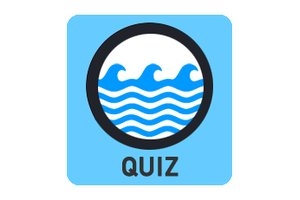 Screenshot of the Water Safety Quiz showing fun water-themed questions
