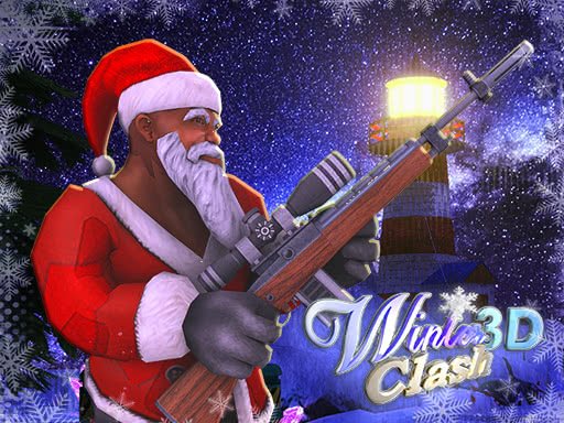 Exciting scene from Winter Clash 3D with Santa battling elves