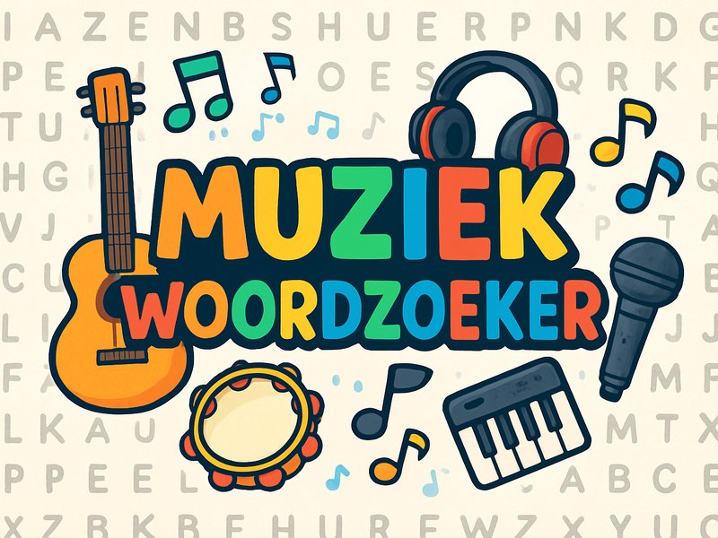 Exciting Music Word Search game with vibrant musical terms