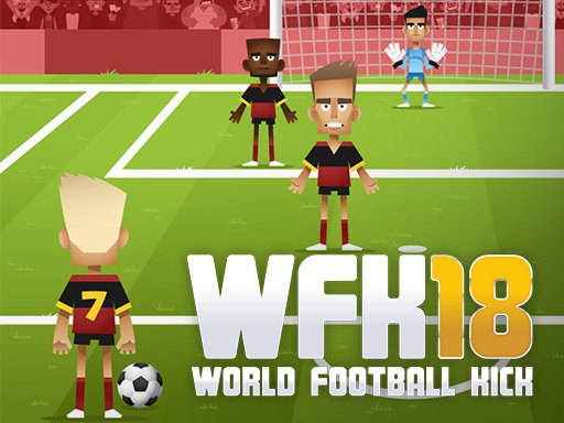 Exciting screenshot of World Soccer Kick 2018 with players scoring goals