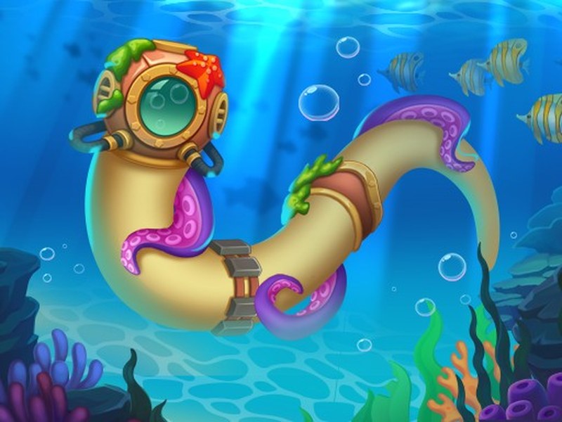 Worm Hunt game screenshot showing a colorful worm growing